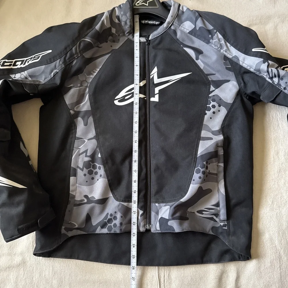Alpinestars Sniper Men's  Motorcycle Size L Black Camo Armor Padded Jacket
